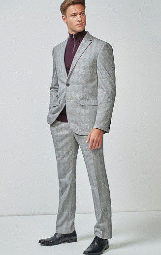 Kitas Pilkas lengvas svoris Atlikta „Slim Fit Suit“ švarkas
