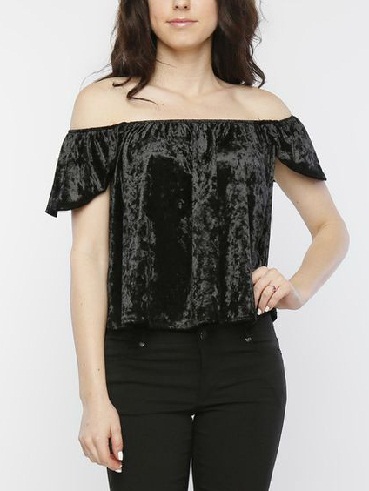 „Velvet Flutter Top“