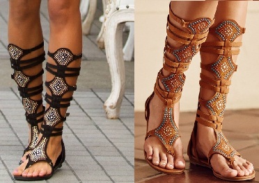 Papuošalai „Gladiator“ sandalai moteriai