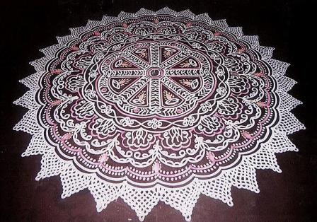 rangoli dizainas pongalui