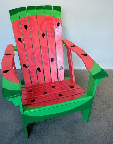 Arbūzų spausdintos denio kėdės
