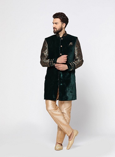 Kadife Zümrüt Kurta