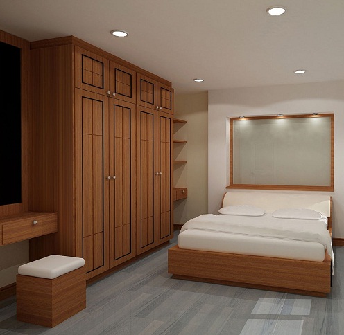 Medinių miegamojo baldų dizainas5