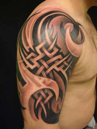 Genties keltų stiliaus tatuiruotė
