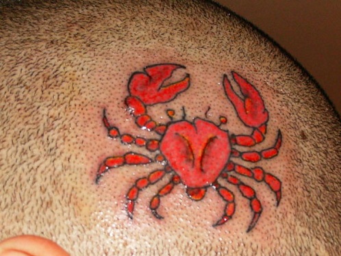 Paprasti vėžio tatuiruočių dizainai