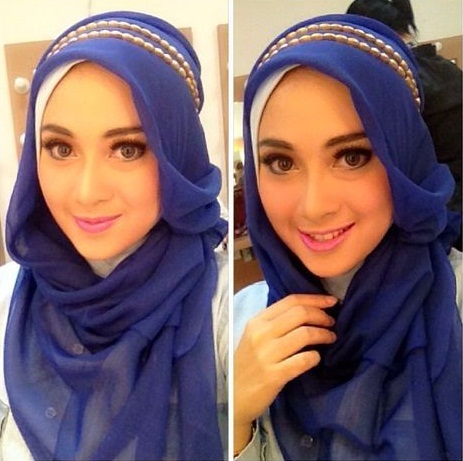 Princesės Jasmine stiliaus hidžabas