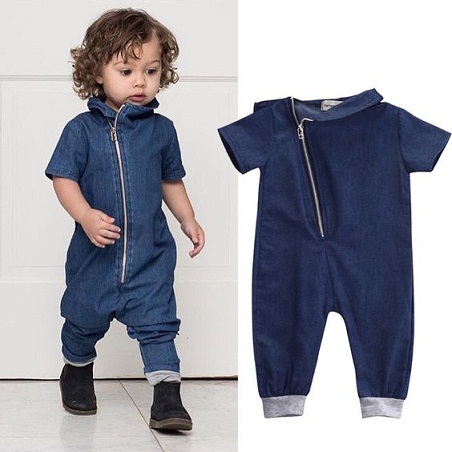 Çocuk Denim Romper Kıyafeti