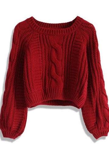 Kabelis megztas sutrumpintas megztinis