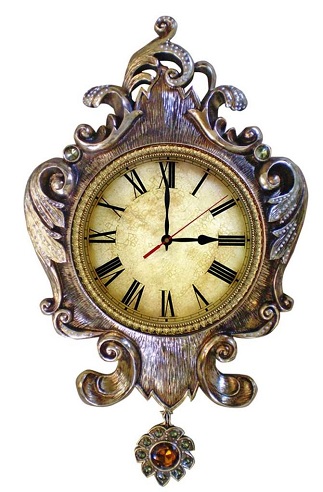 Senovinis išgalvotas sieninis laikrodis