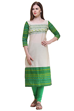 „Cotton Flex“ siuvinėjimas „Green Kurti“