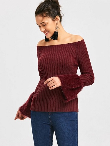 „Flare Sleeve“ nuo peties megztinio