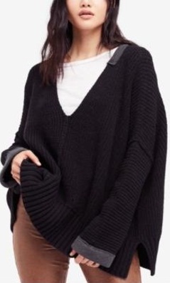 Didelis megztinis su šoniniu plyšiu
