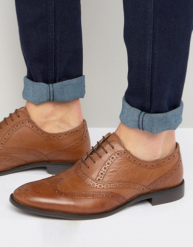 Geniş Ayak Oxford Brogue Ayakkabı