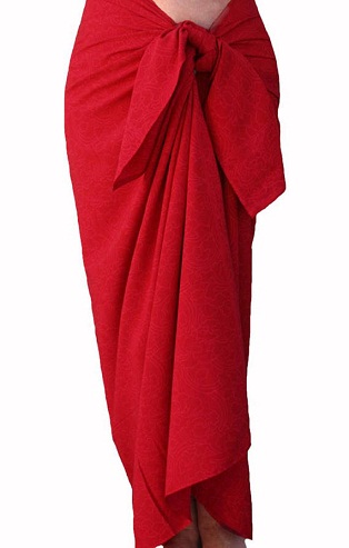 Raudonas Sarongo sijonas