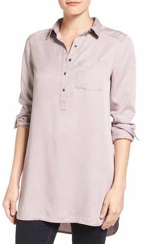 Caslon(R) Chambray Popover Tunik Gömlek