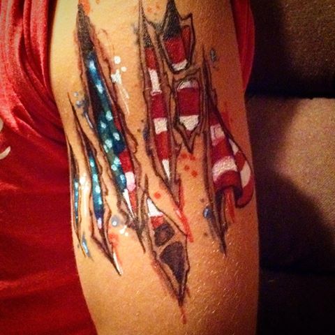 Amerikos pasididžiavimo tatuiruočių dizainas