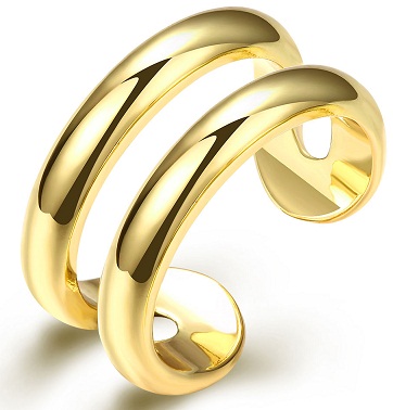 Retro išvaizdos auksiniai pirštų žiedai