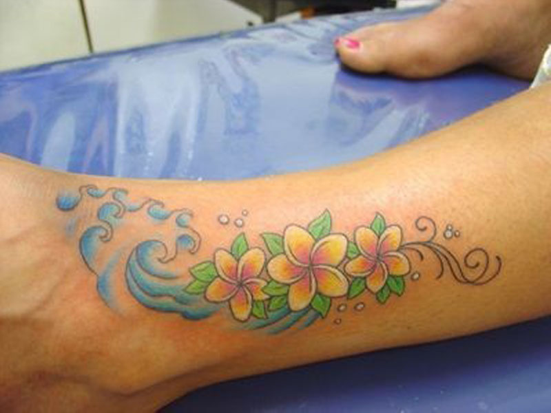 „Plumeria“ tatuiruočių dizainas