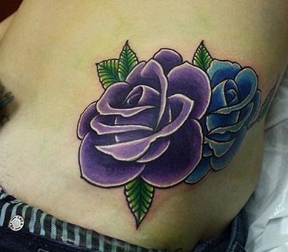 Violetinė rožinė tatuiruotė