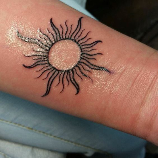 Genties saulės tatuiruotės 9