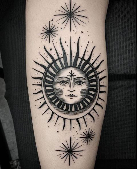Genties saulės tatuiruotės 10