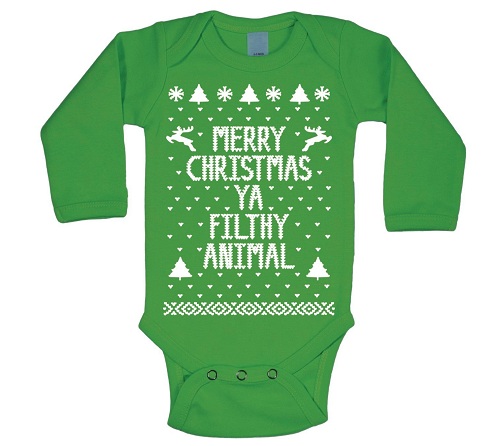 Bebekler için Paketli Noel Tişörtü