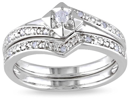 Sidabrinis deimantinis vestuvinis žiedas