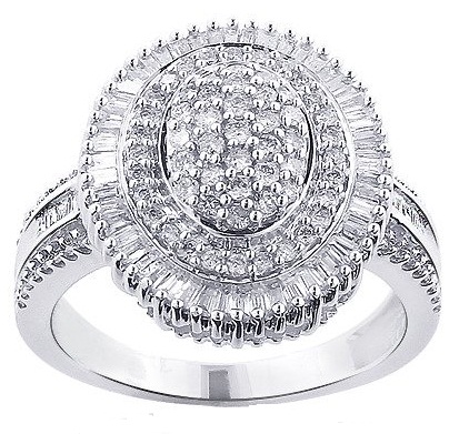 Sidabrinis deimantinis žiedų žiedas