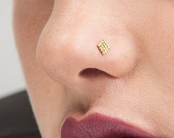 Dizainerio aukso smeigtuko nosies smeigtukas
