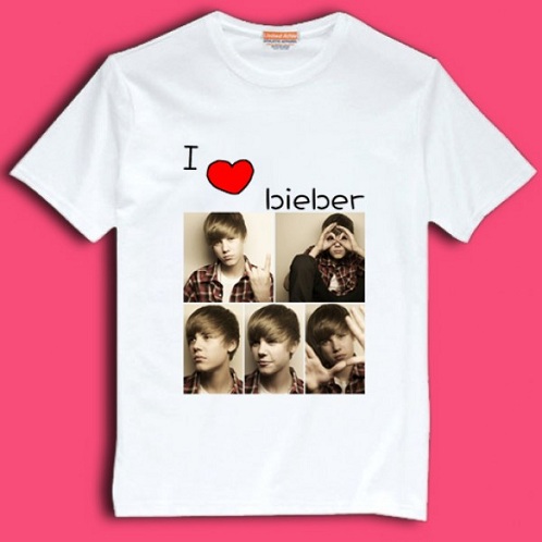 5 vaizdai „Bieber“ marškinėliai