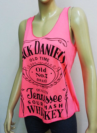 Moteriški Jack Daniel marškinėliai be rankovių