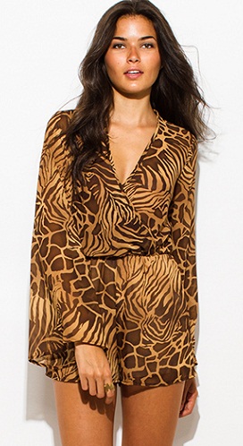 „Animal Print Romper“ čigonų kombinezonas