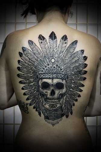 Nuostabus gangsterio tatuiruotės dizainas