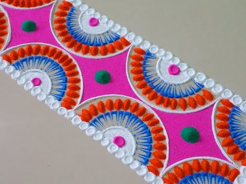 Paprastas durų „Rangoli“ dizainas
