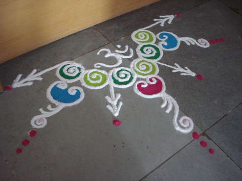 „Rangoli“ priekinių durų dizainas