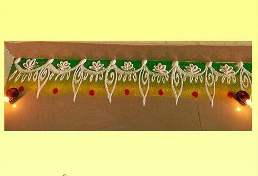 Kūrybingi „Kolam Rangoli“ dizainai