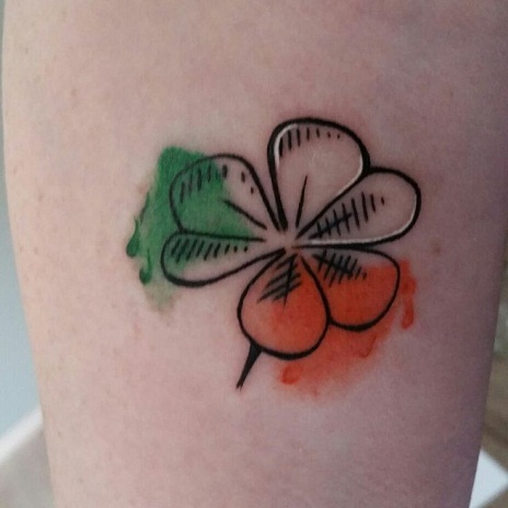 Airijos dobilų tatuiruotės dizainas