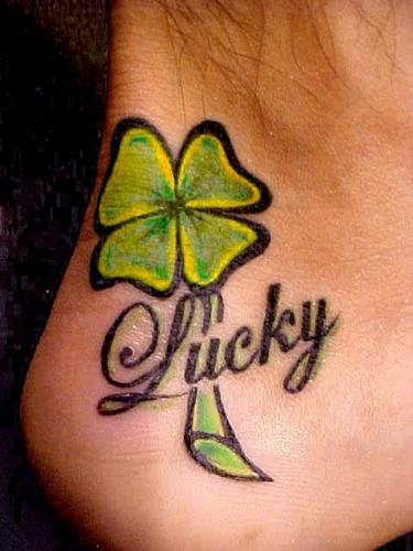 Lucky Clover tatuiruotės dizainas