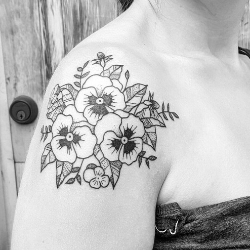 „Pansy“ eskizo tatuiruotė