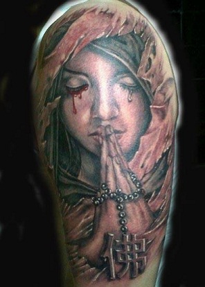 Kampinės Marijos tatuiruotės