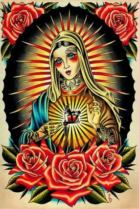 Tradicinės Marijos tatuiruotės