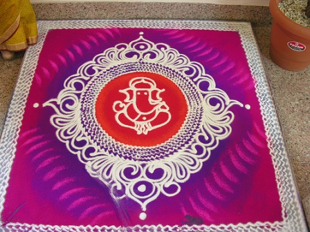 Lordas Ganeshas Rangolis