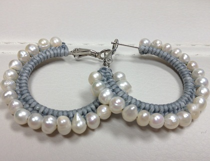 „Pearl Big Hoop“ auskarai