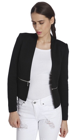 „Vero Moda Black Solid Blazer“