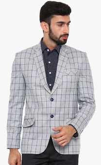 „Shaftesbury London Grey Checked Blazer for Men“