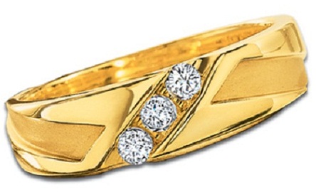 Šoninės linijos deimantinis vestuvinis žiedas