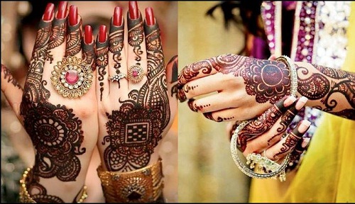 Karwa Chauth İçin Geleneksel Mehandi Tasarımları