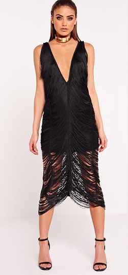 Fringe Midi suknelė
