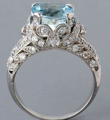 Edvardo senovinis sužadėtuvių žiedas sidabro spalvos