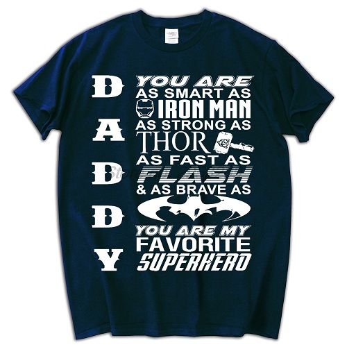 Daddy Superhero marškinėliai